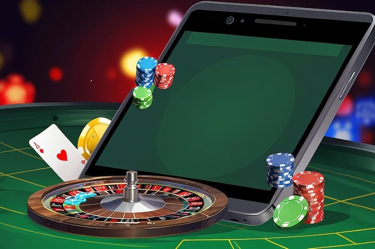 Layar dashboard mekarjitu menampilkan kategori sepak bola, kasino langsung, dan slot